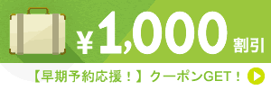 1,000円クーポン（先着利用3,000枚）割引