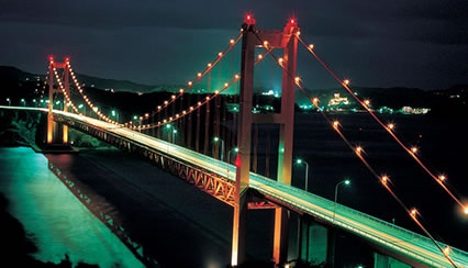 平戸大橋の夜景 