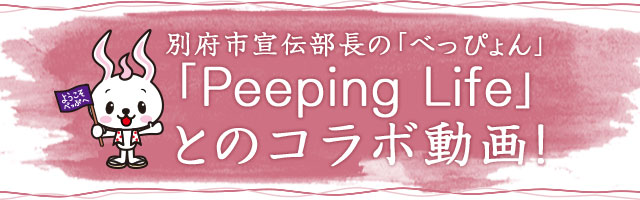 別府市宣伝部長の「べっぴょん」　「Peeping Life」とのコラボ動画！