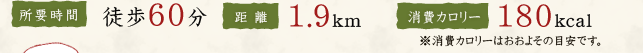 v k60  1.9km J[ 180kcal J[͂悻̖ڈłB