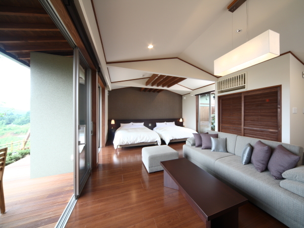 Villa Superior Twin Room with Private Open-Air Bath