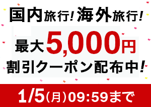 最大5,000円割引クーポン