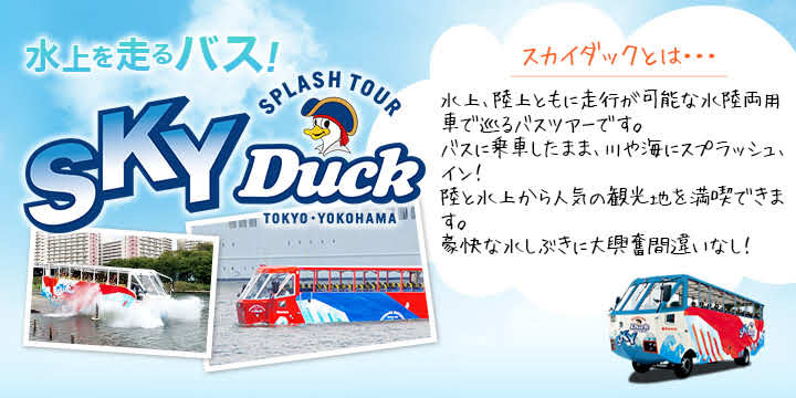 高速バス 水陸両用車sky Duckでバスツアー 楽天トラベル