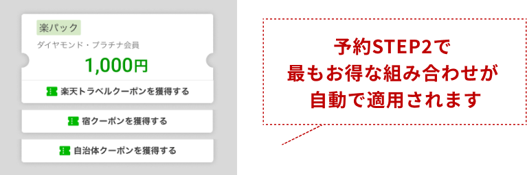 最もお得な組み合わせが自動で適用されます