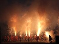 諏訪神社奉納煙火（遠州新居手筒花火）・写真