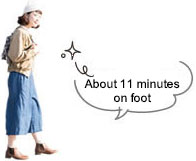 About 11 minutes on foot