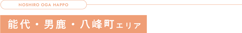 能代・男鹿・八峰町エリア