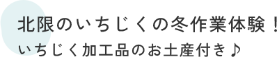 北限のいちじくの冬作業体験！いちじく加工品のお土産付き♪