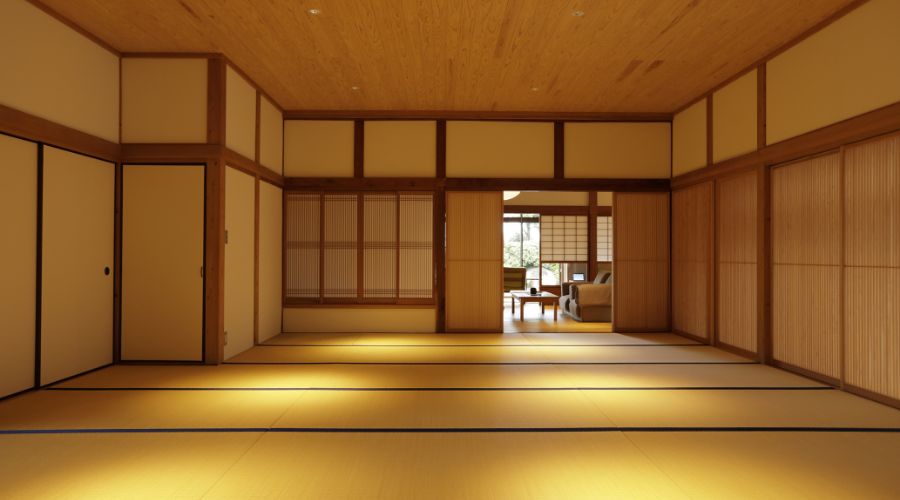 23畳の和室の瞑想ルーム