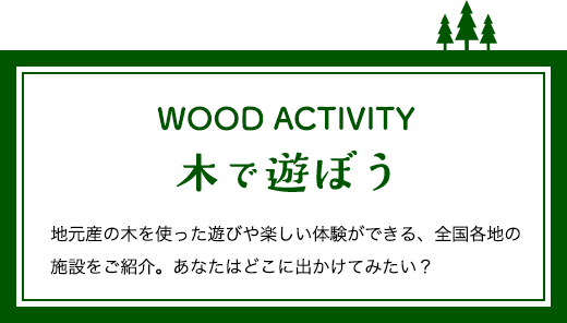 WOOD ACTIVITY 木で遊ぼう
