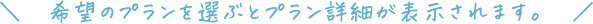 希望のプランを選ぶとプラン詳細が表示されます。