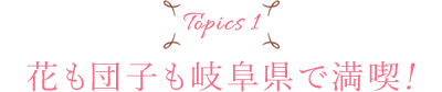 Topics1 花も団子も岐阜県で満喫!