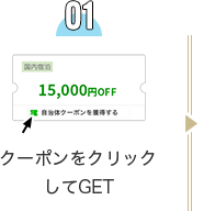 クーポンをクリックしてGET