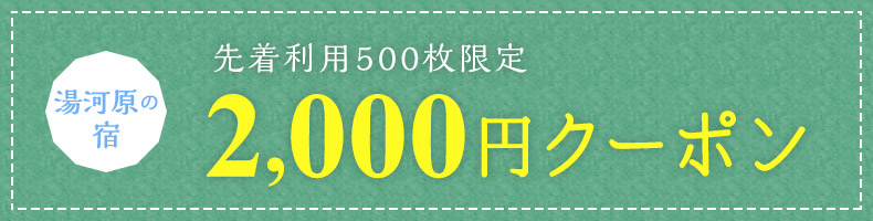 先着利用500枚限定 2,000円クーポン