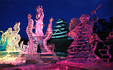 国宝松本城氷彫フェスティバル2018