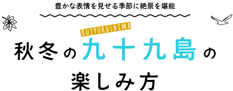 秋冬の九十九島の楽しみ方