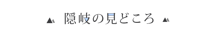 隠岐の見どころ