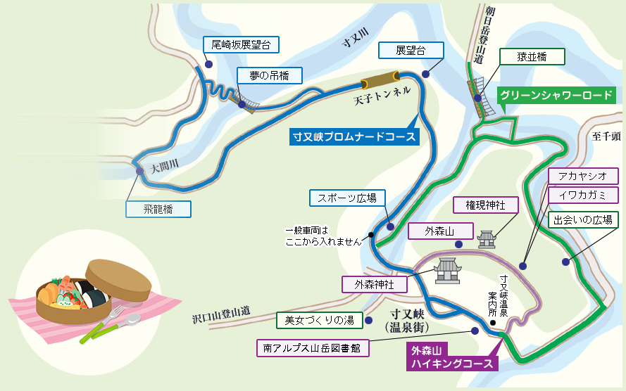 ハイキングコース地図