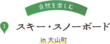 1.スキー・スノーボードin大山町