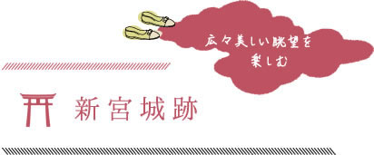 広々美しい眺望を楽しむ 新宮城跡