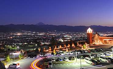 笛吹川フルーツ公園の夜景