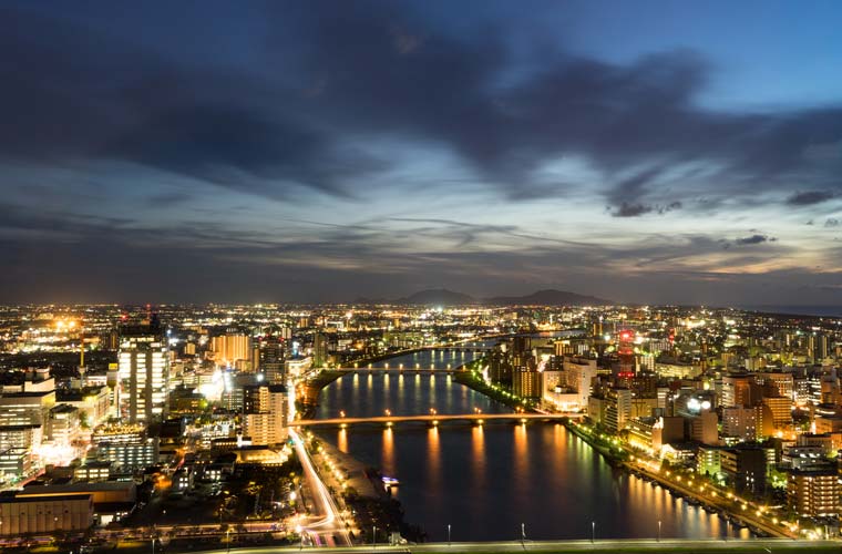 Befcoばかうけ展望室(朱鷺メッセ展望室)の夜景