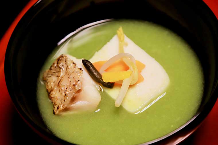 新井旅館 料理 うぐいす椀