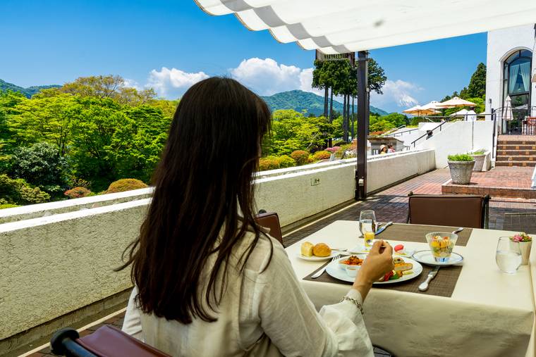 箱根フリーパス 芦ノ湖畔「山のホテル」ランチ