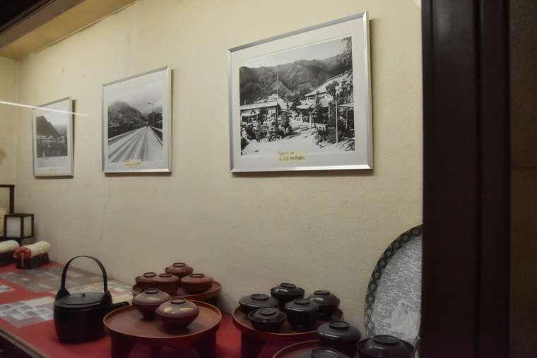 下呂温泉 小川屋 旅館の歴史を物語るコーナー