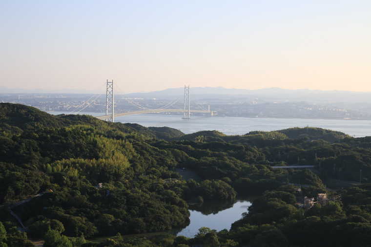 朝の展望台からの景色