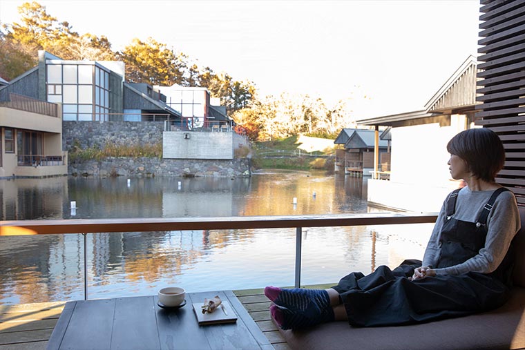 星のや軽井沢 水波の部屋 テラス