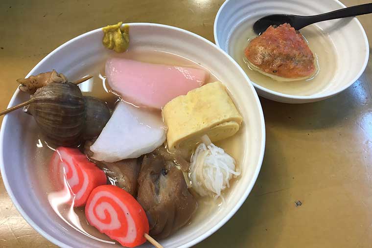 金沢おでん(赤巻き、ふかし、のどぐろ面など)
