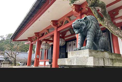狛犬ならぬ狛虎です