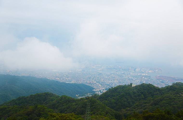 六甲山頂上付近からの眺望