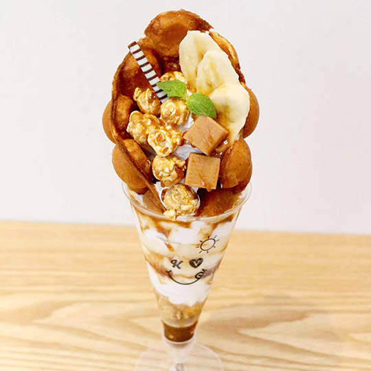 新大久保 韓国 ジェジュン カフェ「cafe de KAVE」 バブルワッフル