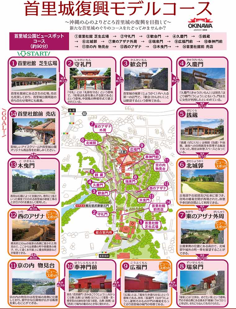 首里城公園ビュースポット(90分コース)