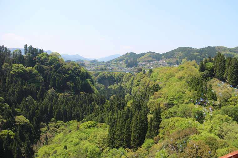 あまてらす鉄道 スーパーカート 鉄橋からの絶景