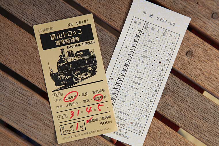 千葉 小湊鉄道のトロッコ列車 乗車には整理券