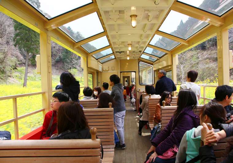 千葉 小湊鉄道のトロッコ列車