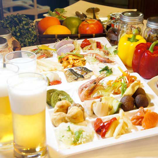 熱海ホテルパイプのけむり 夕食例(バイキング)