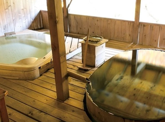 源泉掛流しの湯めぐりテーマパーク 龍洞(貸切露天風呂「双龍」)