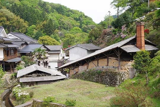 小鹿田焼の里