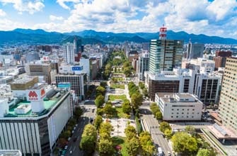 さっぽろテレビ塔から眺める大通公園