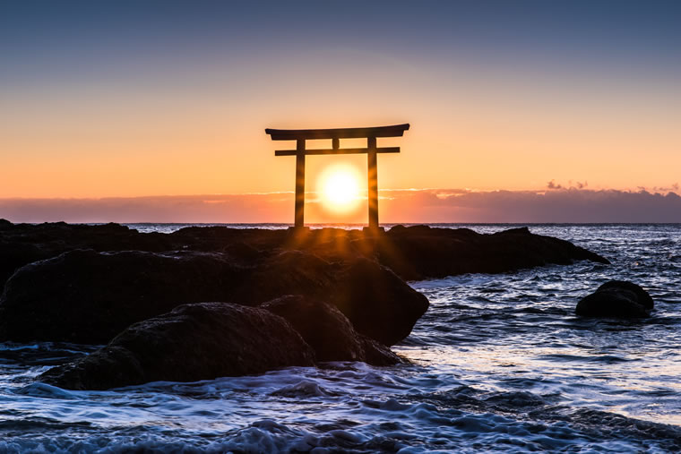 大洗磯前神社 神磯の鳥居