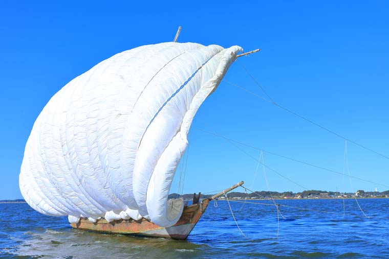 霞ヶ浦 観光帆引き船
