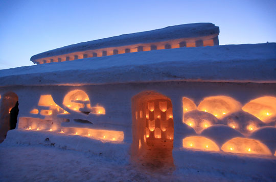 月山志津温泉 雪旅籠の灯り