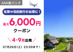 クーポン一覧：羽田佐賀往復利用限定クーポン