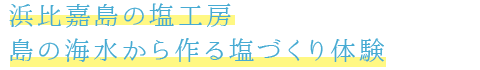 浜比嘉島の塩工房島の海水から作る塩づくり体験