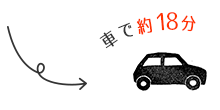 車で約18分