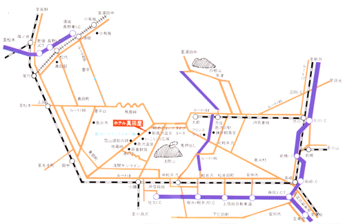 ホテル鹿沢 真田屋の地図画像
